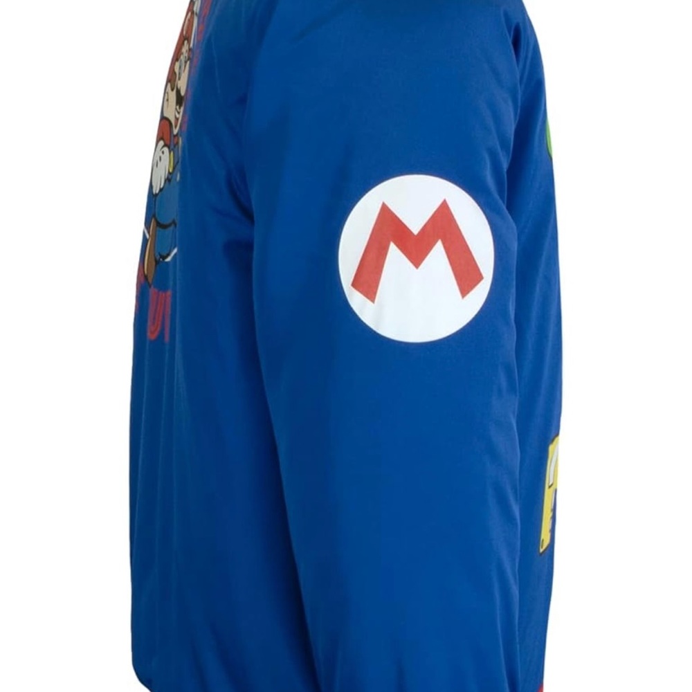 Youth Super Mario Blue Bomber Jacket - Picture 4 of 4